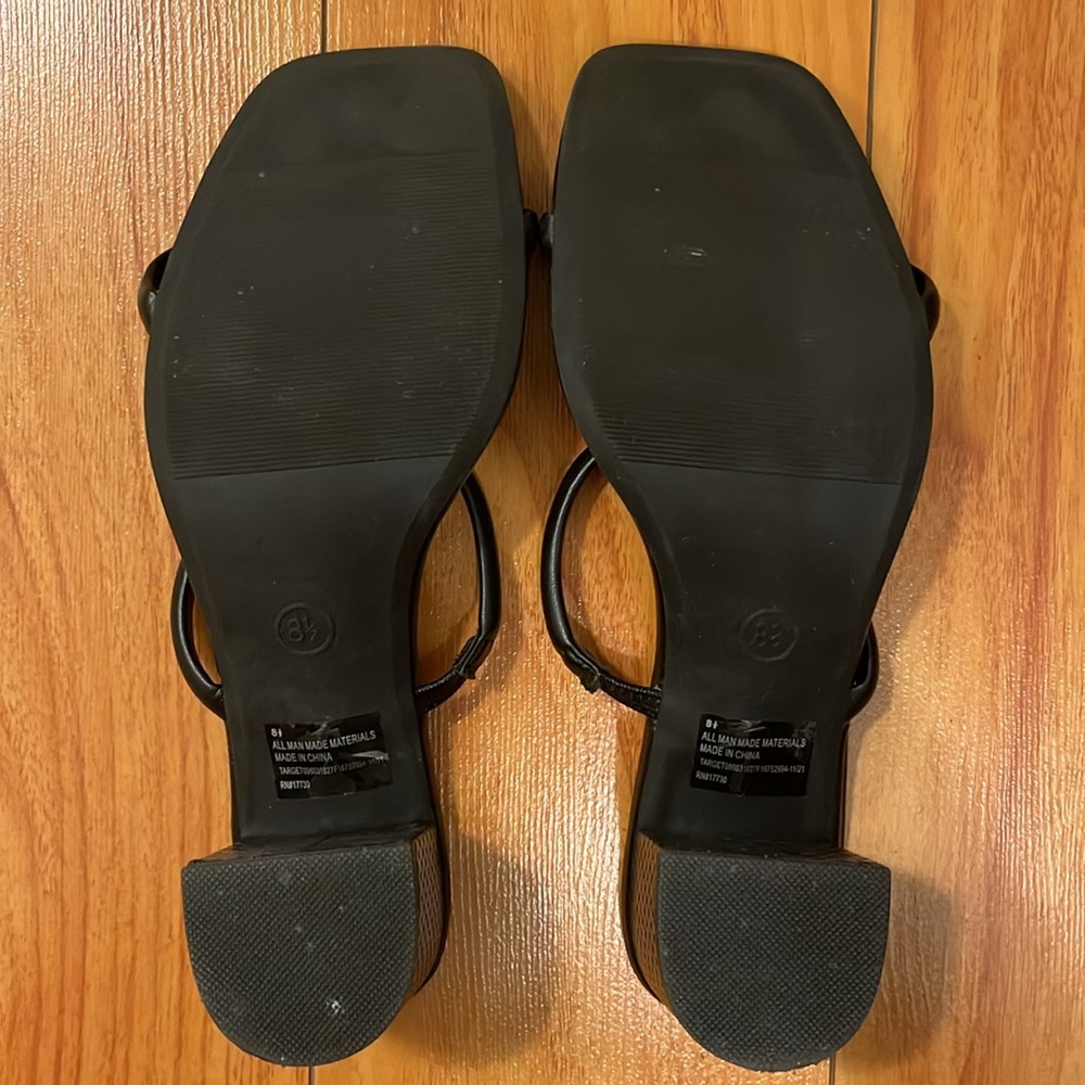 A New Day strappy black block heels. - Picture 4 of 4